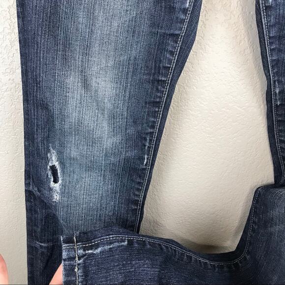 Vigoss The Ritz Skinny Medium Dark Wash Distressed Jeans - Picture 5 of 7